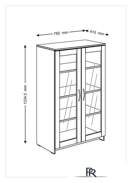 Тумба Mio Tesoro Сириус 2 двери со стеклом 78x123 2.02.03.390.3 (дуб сонома) - Изображение №4 — Интернет-магазин ПроЗаказ