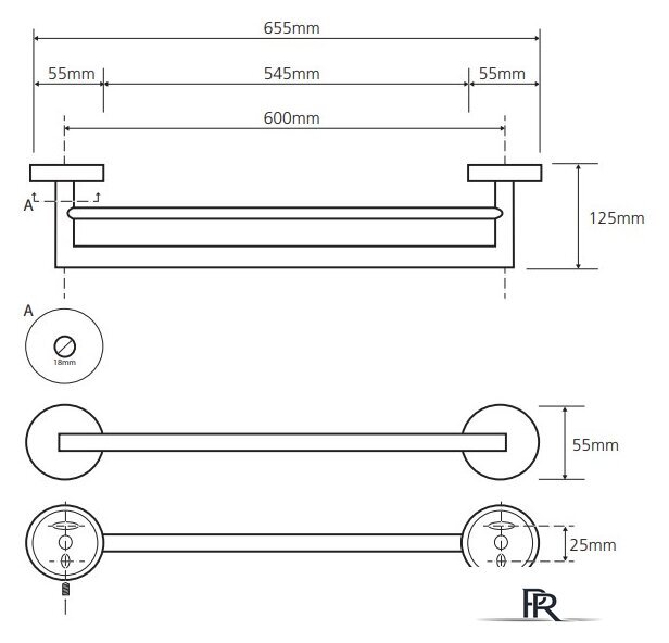 Держатель для полотенца Bemeta Brilo 161204052 - Изображение №2 — Интернет-магазин ПроЗаказ