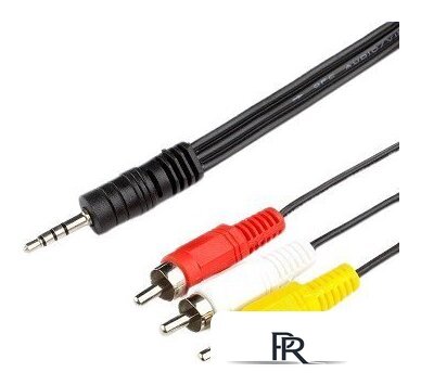 Кабель Jett 285-003 3.5 Jack - 3RCA (3 м, черный) - Изображение №1 — Интернет-магазин ПроЗаказ