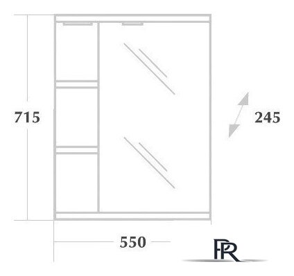  Onika Шкаф с зеркалом Карина 55.01 правый (белый) [205513] - Изображение №5 — Интернет-магазин ПроЗаказ