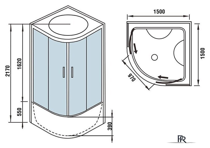 Душевая кабина WeltWasser WW500 Emmer 15055 - Изображение №15 — Интернет-магазин ПроЗаказ