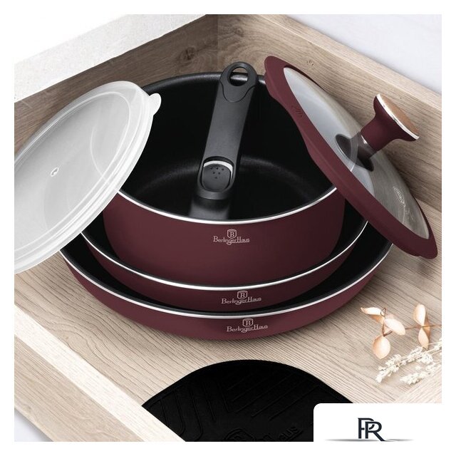 Набор кастрюль Berlinger Haus Leonardo Nordic Collection BH-8418 - Изображение №4 — Интернет-магазин ПроЗаказ