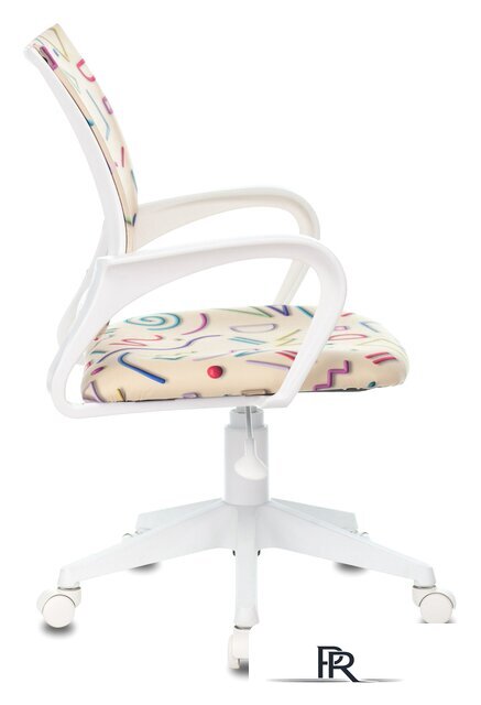 Компьютерное кресло Бюрократ Burokids 1W 1920820 (песочный Sticks 02/пластик белый) - Изображение №3 — Интернет-магазин ПроЗаказ