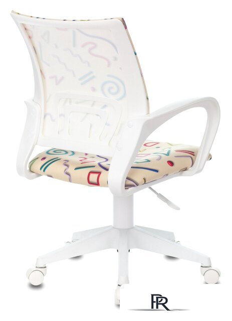 Компьютерное кресло Бюрократ Burokids 1W 1920820 (песочный Sticks 02/пластик белый) - Изображение №4 — Интернет-магазин ПроЗаказ