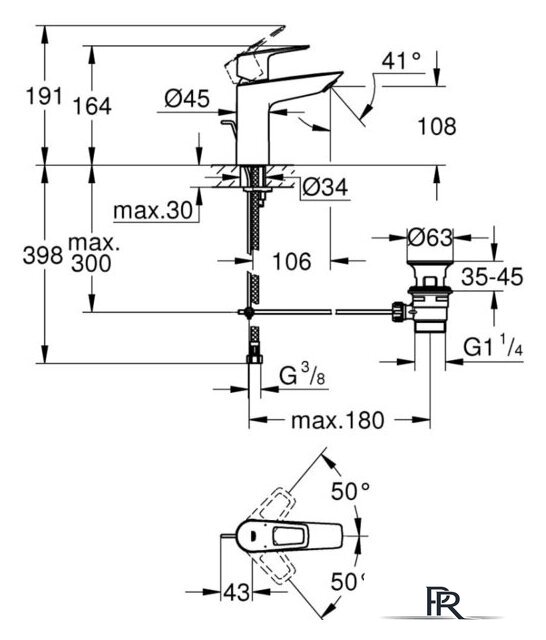 Смеситель Grohe Bauloop 23762001 - Изображение №5 — Интернет-магазин ПроЗаказ