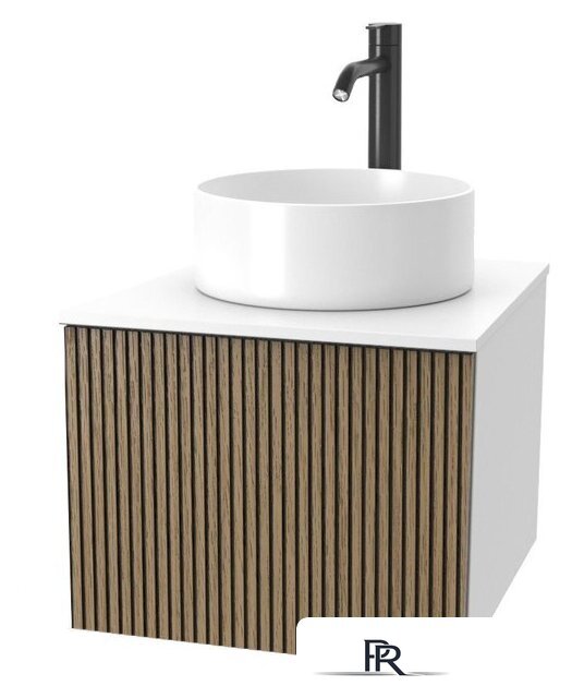  ЗОВ Тумба под умывальник Кито 50 K50LW0MRMC-LDSPWС1 (белый/тростник) - Изображение №1 — Интернет-магазин ПроЗаказ