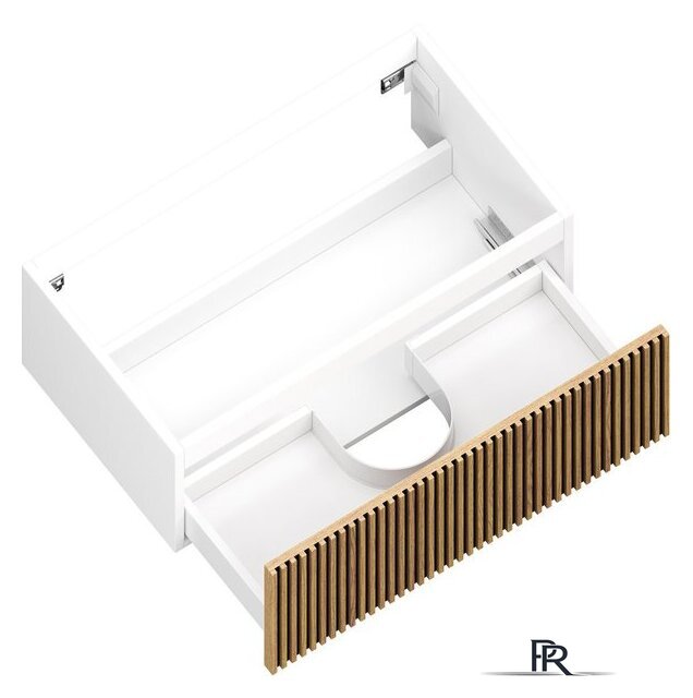  ЗОВ Тумба под умывальник Кито 50 K50LW0MRMC-LDSPWС1 (белый/тростник) - Изображение №3 — Интернет-магазин ПроЗаказ