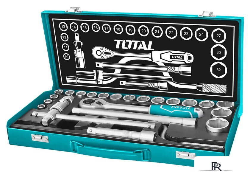 Набор трещотка с головками Total THT141253 (24 предмета) - Изображение №1 — Интернет-магазин ПроЗаказ