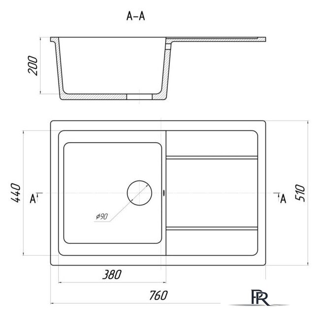 Кухонная мойка Gerhans B27 (графит) - Изображение №2 — Интернет-магазин ПроЗаказ