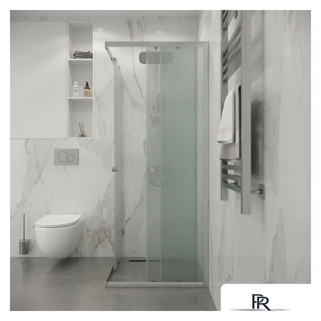 Душевой уголок Niagara Eco NG-1009-14QMT 90x90x190 (хром/стекло матовое) - Изображение №4 — Интернет-магазин ПроЗаказ