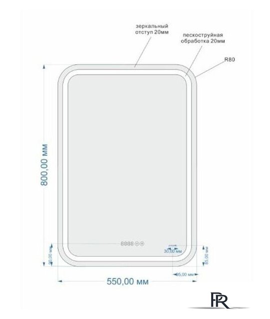  Cersanit Зеркало LED 051 Pro 55x80 - Изображение №3 — Интернет-магазин ПроЗаказ