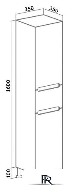  Runo Шкаф-пенал для ванной Парма 35 правый с корзиной (напольный/подвесной) - Изображение №10 — Интернет-магазин ПроЗаказ