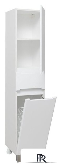  Runo Шкаф-пенал для ванной Парма 35 правый с корзиной (напольный/подвесной) - Изображение №4 — Интернет-магазин ПроЗаказ