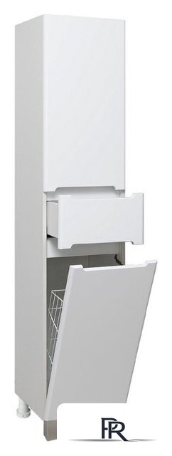  Runo Шкаф-пенал для ванной Парма 35 правый с корзиной (напольный/подвесной) - Изображение №3 — Интернет-магазин ПроЗаказ