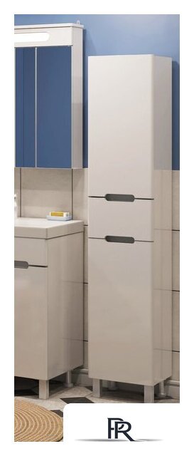  Runo Шкаф-пенал для ванной Парма 35 правый с корзиной (напольный/подвесной) - Изображение №1 — Интернет-магазин ПроЗаказ