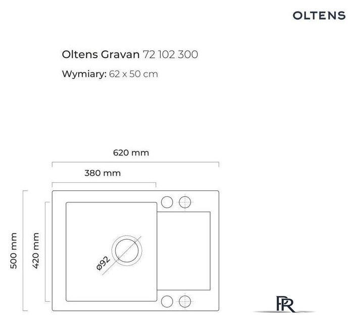 Кухонная мойка Oltens Gravan 72102300 - Изображение №2 — Интернет-магазин ПроЗаказ