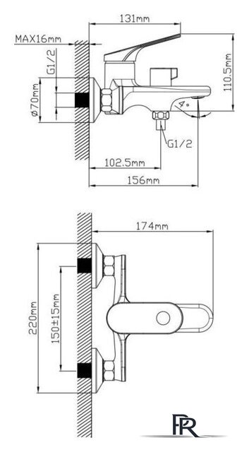 Смеситель Econoce D35 710 EC0712BL (черный) - Изображение №3 — Интернет-магазин ПроЗаказ