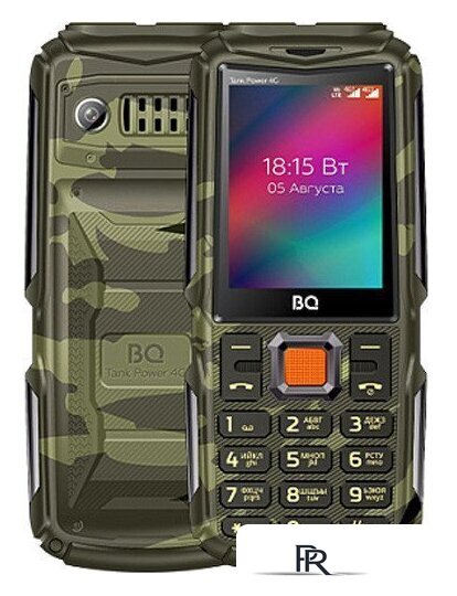 Кнопочный телефон BQ BQ-2410L Tank Power 4G (зеленый камуфляж) - Изображение №1 — Интернет-магазин ПроЗаказ