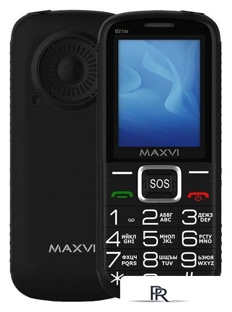 Кнопочный телефон Maxvi B21ds (черный) - Изображение №1 — Интернет-магазин ПроЗаказ