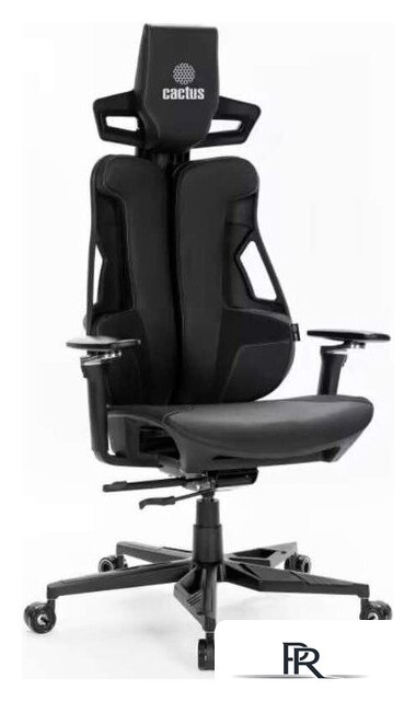 Игровое (геймерское) кресло CACTUS CS-CHR-DUO-BBK (черный кожзам) - Изображение №8 — Интернет-магазин ПроЗаказ