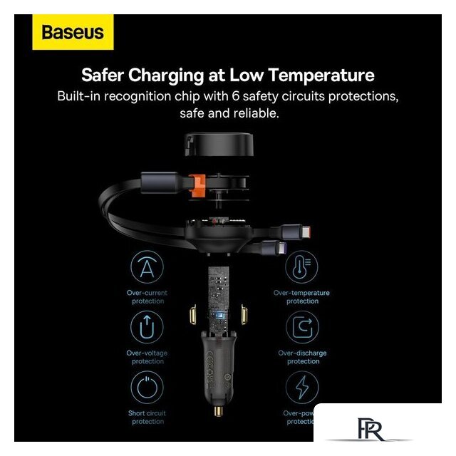 Автомобильное зарядное Baseus Enjoyment Pro 2-in-1 Car Charger C+L 60W C00057802111-02 - Изображение №17 — Интернет-магазин ПроЗаказ