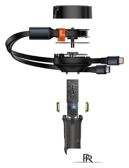 Автомобильное зарядное Baseus Enjoyment Pro 2-in-1 Car Charger C+L 60W C00057802111-02 - Изображение №7 — Интернет-магазин ПроЗаказ