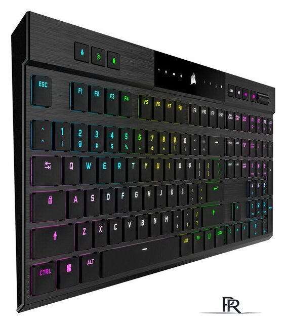 Клавиатура Corsair K100 AIR Wireless RGB (Cherry MX Ultra-Low Profile Tactile, нет кириллицы) - Изображение №4 — Интернет-магазин ПроЗаказ