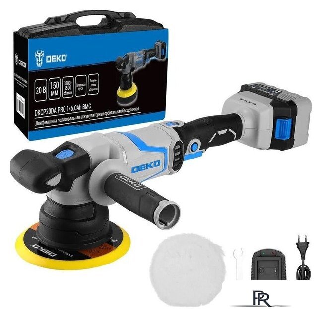 Полировальная машина Deko DKCP20DA Pro 085-1066 (с 1-им АКБ, кейс) - Изображение №1 — Интернет-магазин ПроЗаказ