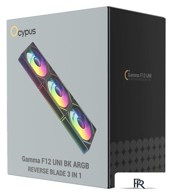 Комплект вентиляторов для корпуса Ocypus Gamma F12 Uni BK ARGB Reverse Blade 3IN1 - Изображение №7 — Интернет-магазин ПроЗаказ
