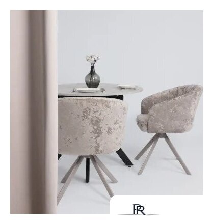Стул с подлокотниками Мамадома Shelly-R 360 (m04 Grey Beige Lux/капучино) - Изображение №3 — Интернет-магазин ПроЗаказ