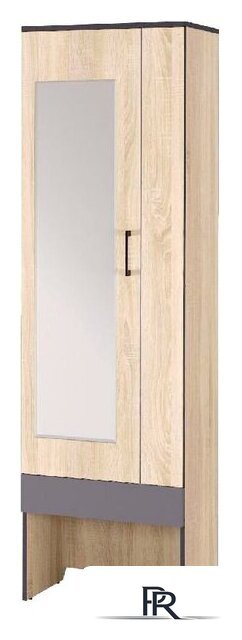 Шкаф распашной Аквилон Эльза №2 с зеркалом (дуб сонома) - Изображение №1 — Интернет-магазин ПроЗаказ