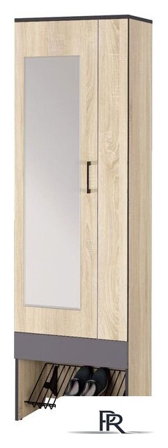 Шкаф распашной Аквилон Эльза №2 с зеркалом (дуб сонома) - Изображение №4 — Интернет-магазин ПроЗаказ