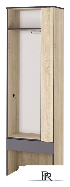 Шкаф распашной Аквилон Эльза №2 с зеркалом (дуб сонома) - Изображение №3 — Интернет-магазин ПроЗаказ