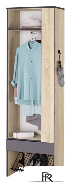 Шкаф распашной Аквилон Эльза №2 с зеркалом (дуб сонома) - Изображение №6 — Интернет-магазин ПроЗаказ