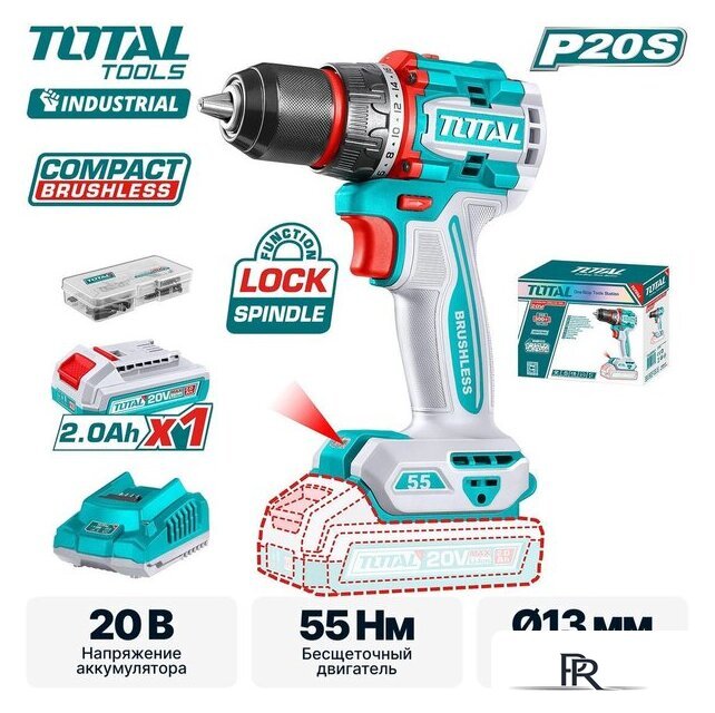 Дрель-шуруповерт Total TDLI205582 (с 1-им АКБ) - Изображение №1 — Интернет-магазин ПроЗаказ