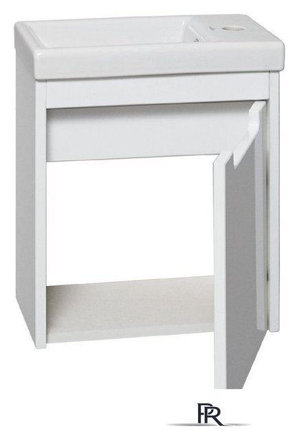  Runo Тумба с умывальником Микра 40 правая + Como 40 (подвесная, белый) - Изображение №3 — Интернет-магазин ПроЗаказ