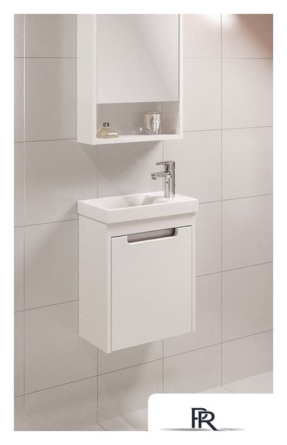  Runo Тумба с умывальником Микра 40 правая + Como 40 (подвесная, белый) - Изображение №1 — Интернет-магазин ПроЗаказ
