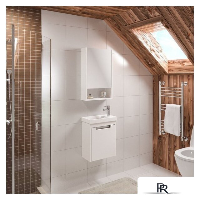  Runo Тумба с умывальником Микра 40 правая + Como 40 (подвесная, белый) - Изображение №7 — Интернет-магазин ПроЗаказ