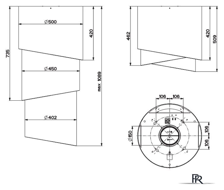 Кухонная вытяжка Faber Pareo Evo Plus Tibetan Silver - Изображение №3 — Интернет-магазин ПроЗаказ