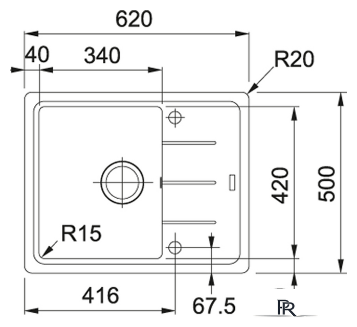Кухонная мойка Franke BFG 611С (белый) - Изображение №2 — Интернет-магазин ПроЗаказ