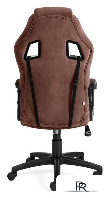 Игровое (геймерское) кресло TetChair Driver (флок/ткань, коричневый) - Изображение №4 — Интернет-магазин ПроЗаказ