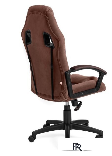 Игровое (геймерское) кресло TetChair Driver (флок/ткань, коричневый) - Изображение №3 — Интернет-магазин ПроЗаказ