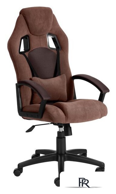 Игровое (геймерское) кресло TetChair Driver (флок/ткань, коричневый) - Изображение №1 — Интернет-магазин ПроЗаказ