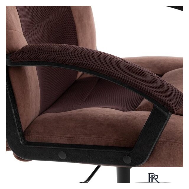 Игровое (геймерское) кресло TetChair Driver (флок/ткань, коричневый) - Изображение №10 — Интернет-магазин ПроЗаказ