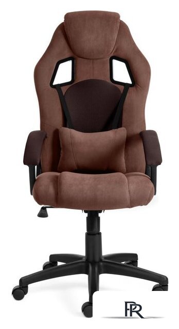 Игровое (геймерское) кресло TetChair Driver (флок/ткань, коричневый) - Изображение №5 — Интернет-магазин ПроЗаказ