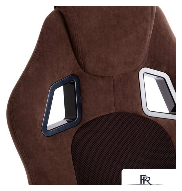 Игровое (геймерское) кресло TetChair Driver (флок/ткань, коричневый) - Изображение №6 — Интернет-магазин ПроЗаказ