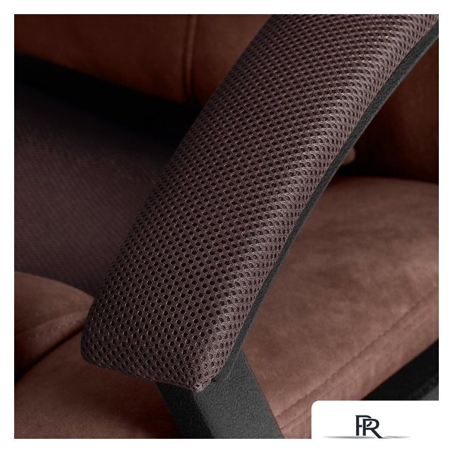 Игровое (геймерское) кресло TetChair Driver (флок/ткань, коричневый) - Изображение №12 — Интернет-магазин ПроЗаказ