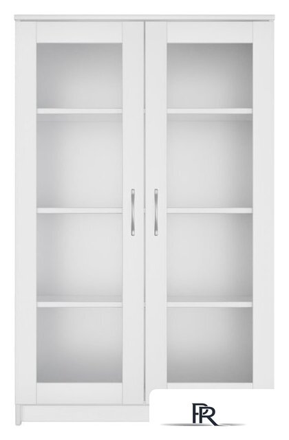 Тумба Mio Tesoro Сириус 2 двери со стеклом 78x123 2.02.03.390.1 (белый) - Изображение №3 — Интернет-магазин ПроЗаказ