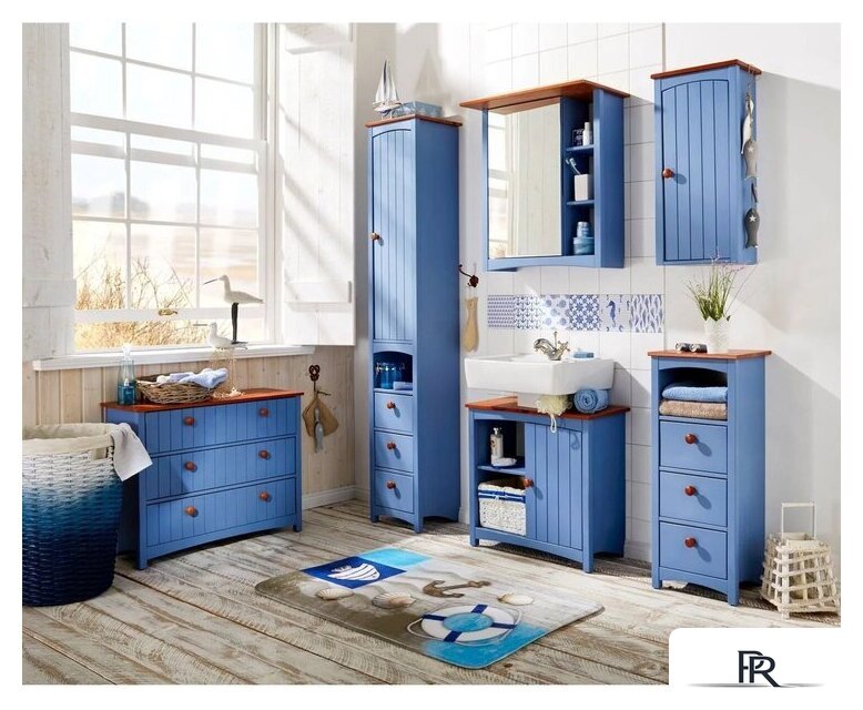  Диприз Шкаф Paula Д.73028.2 (голубой воск/черри) - Изображение №3 — Интернет-магазин ПроЗаказ