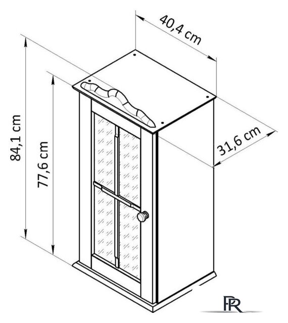 Шкаф распашной Диприз Бритта Д.73159.7 (сосна, без отделки) - Изображение №15 — Интернет-магазин ПроЗаказ